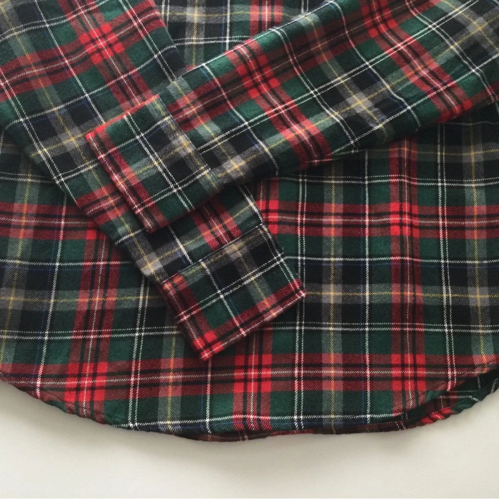 Gymboree Boys Plaid Flannel Shirt - Green/Red
